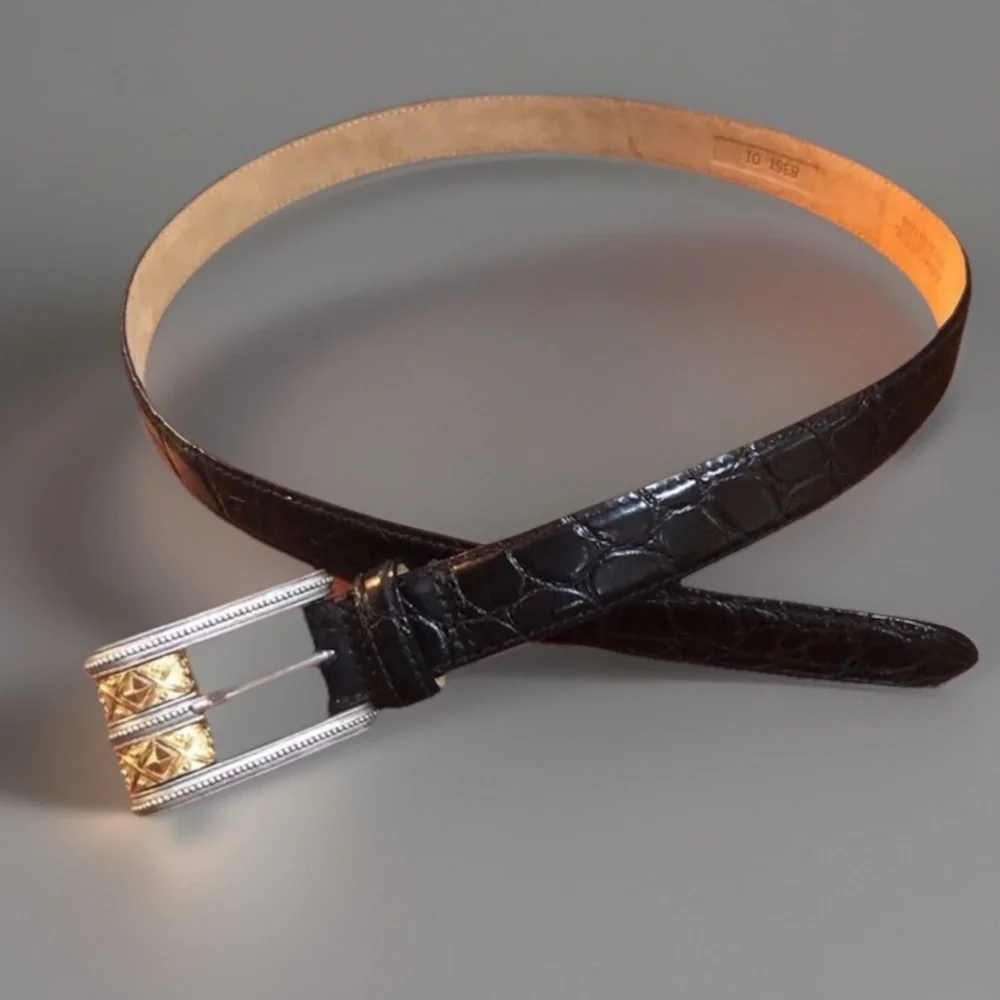 WCM NEW YORK BLACK CALFSKIN LEATHER BELT